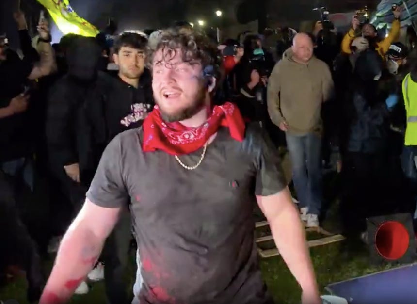 #Urgente. 200 hombres atacan protestas en Los Angeles (y policía en Columbia)