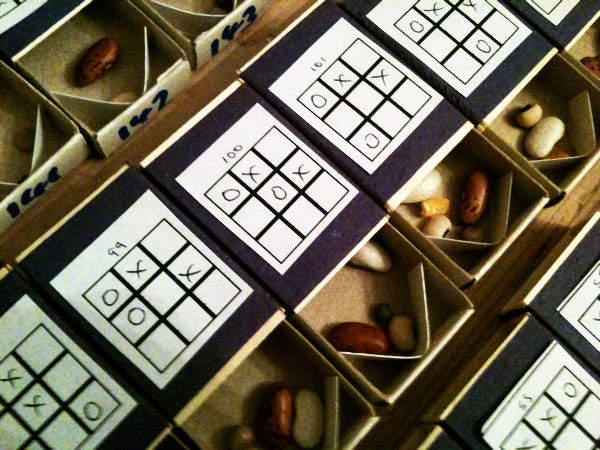 Tic-Tac-Toe computer learns with beans - Make: