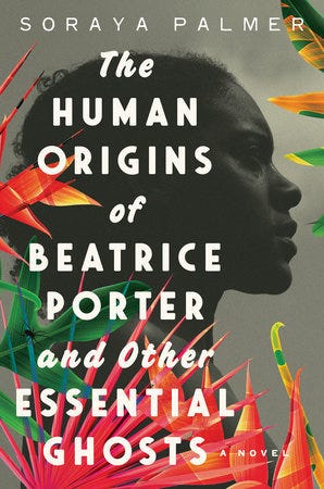 Book cover with woman and plants on the border