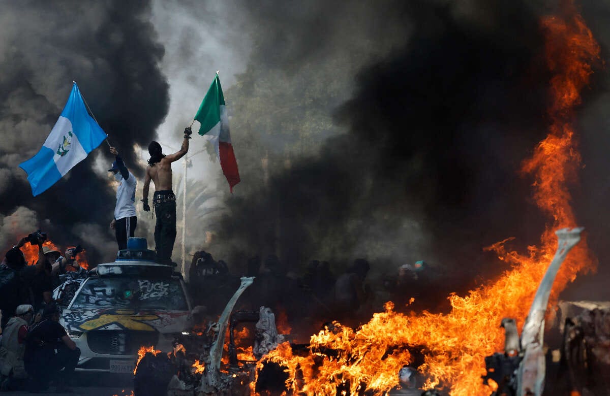 LA riots rage as Trump deploys troops without governor consent
