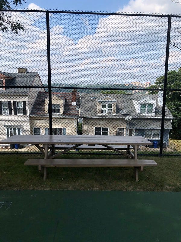 Accessible picnic table at Eleanor Park.