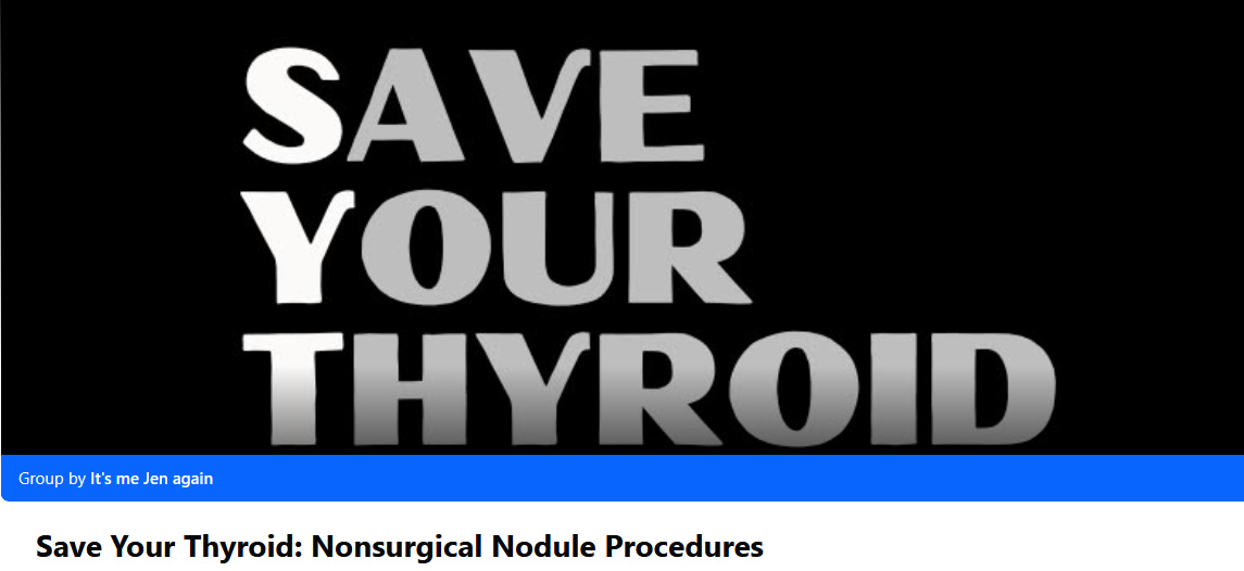 Save Your Thyroid patient community on Facebook Save Your Thyroid patient community on Facebook