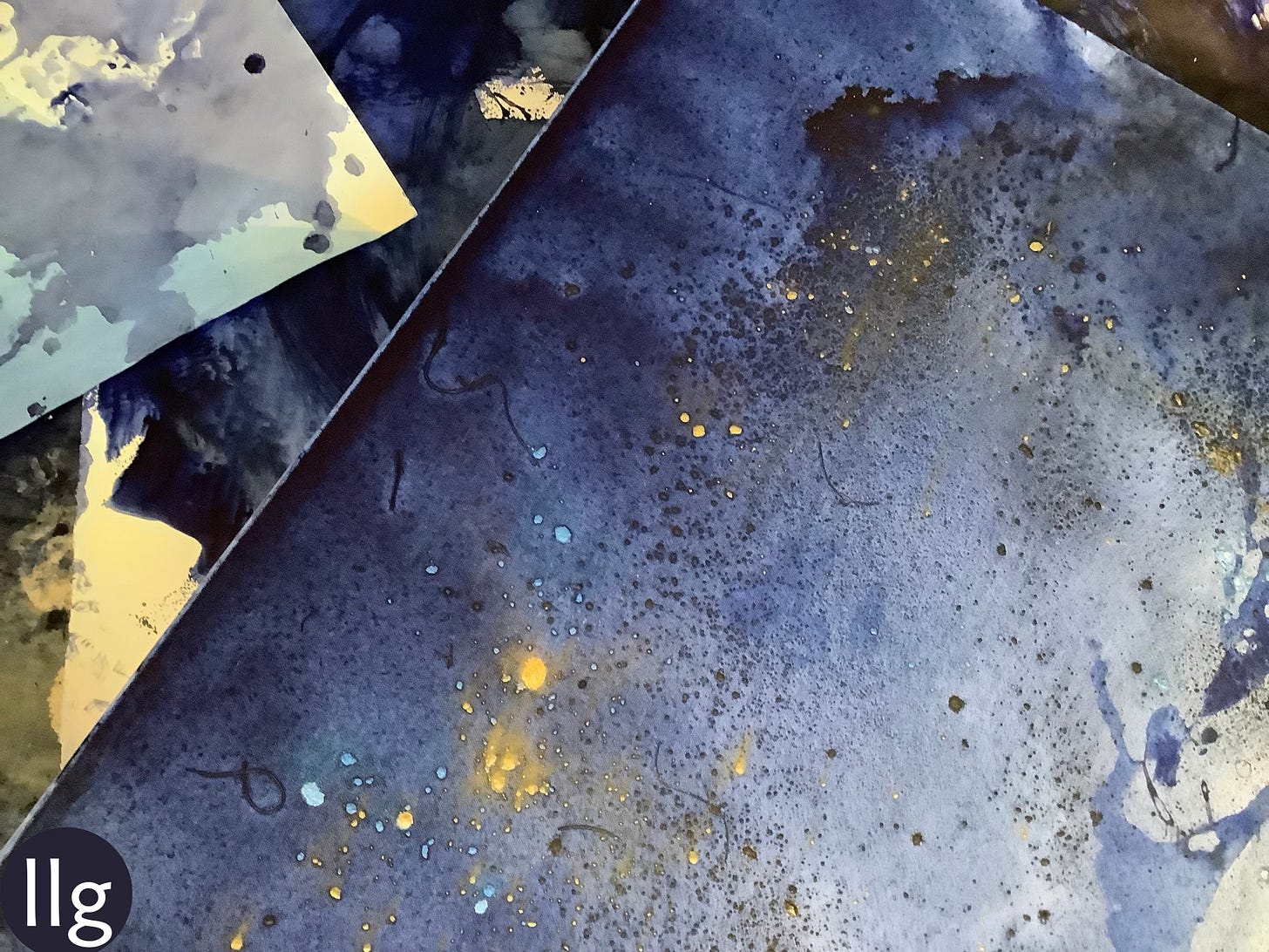 abstract art using blue