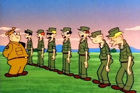 Recruta Zero (Beetle Bailey – 1963) – InfanTv