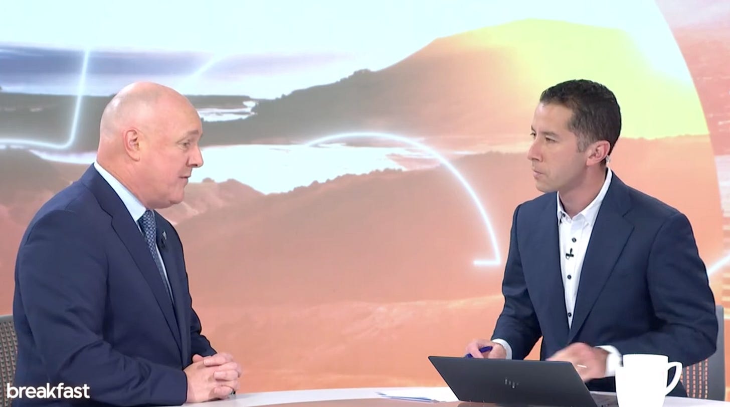 Christopher Luxon and Chris Chang. Christopher Luxon and Chris Chang.