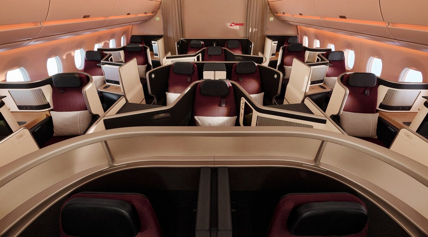 SWISS Senses business class cabin