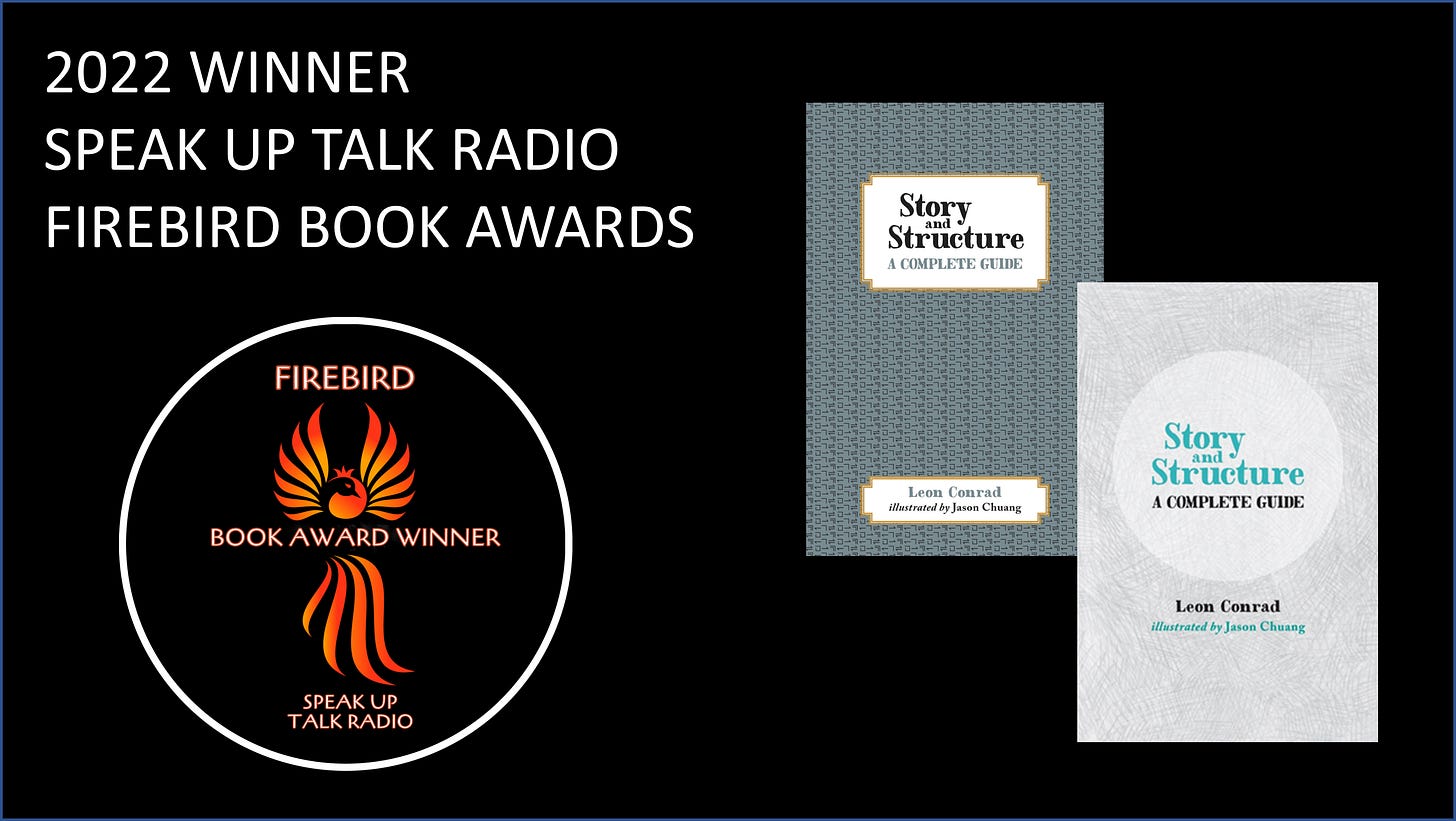 Firebird Award winner certificate for 'Story and Structure' by Leon Conrad
