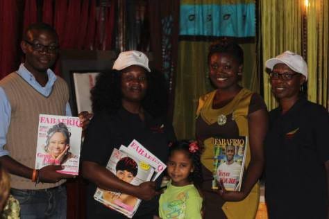 LR Yours truly, Adeline Sede, a young exec, Bessong Bessem, Ngahane Desire