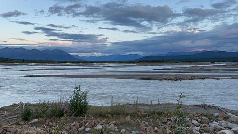 Photos of High peaks and mountain glaciers along the Alcan highway
