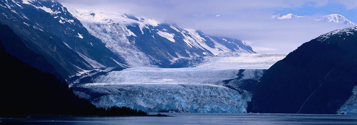 Whittier glacier in Alaska.
