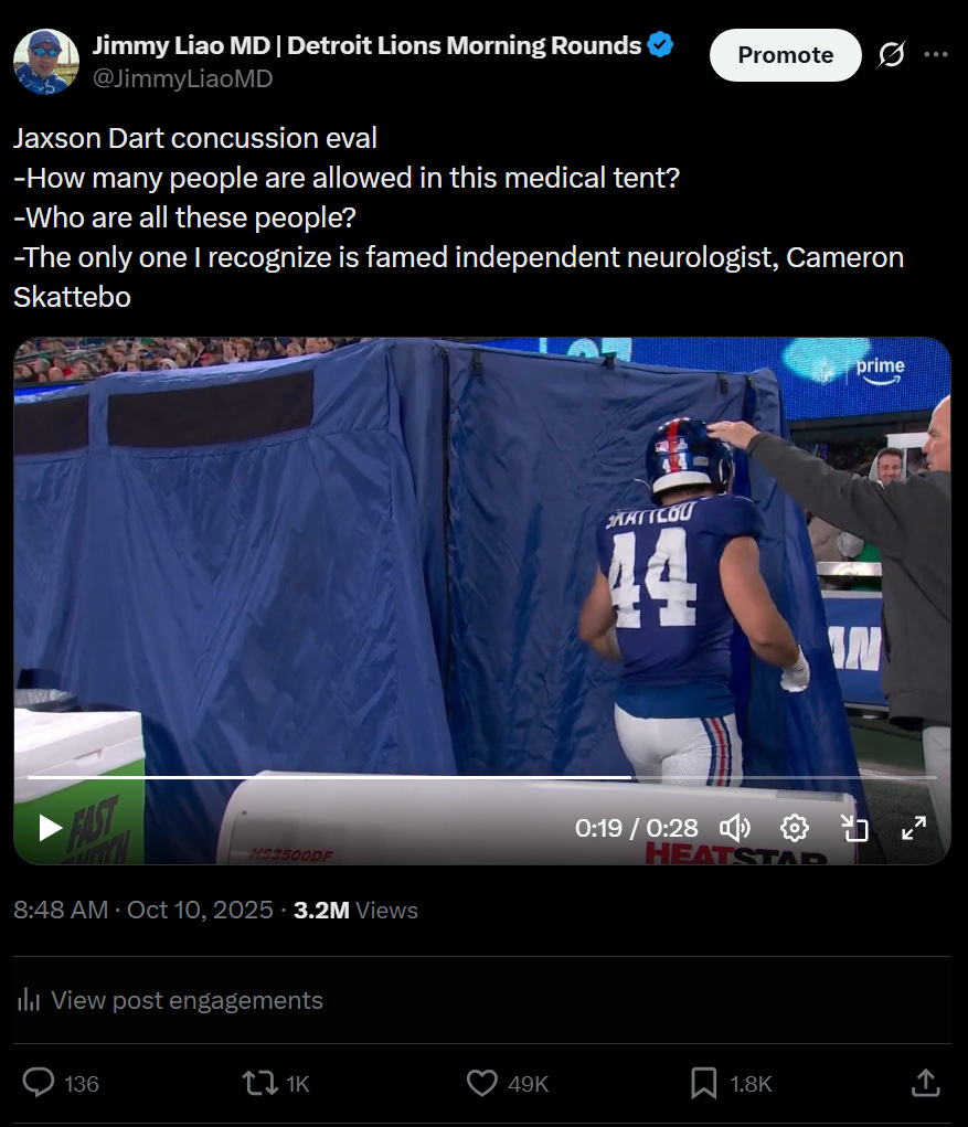 Jaxson Dart concussion evaluation Jaxson Dart concussion evaluation