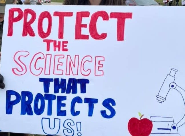 May be an image of text that says 'PROTECT THE SCIENCE THAT PROTE ROTECTS US!'