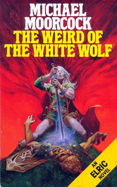 Elric The Weird of the White Wolf book cover art Elric The Weird of the White Wolf book cover art