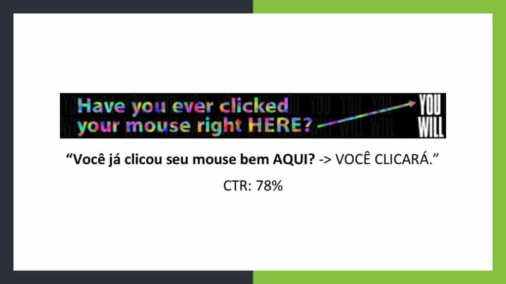 Você já clicou seu mouse bem aqui? Você clicará
