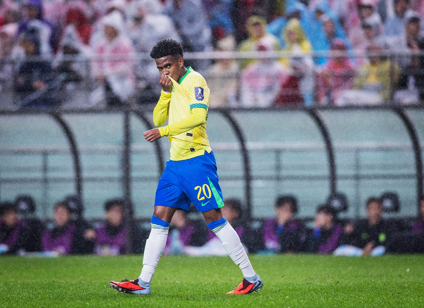 Estevao Willian during Brazil's friendly against South Korea at the Seoul World Cup Stadium
