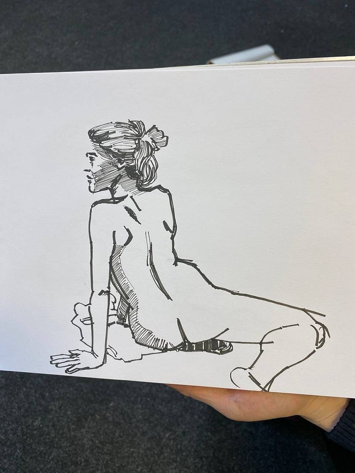 life model in cardiff life art drawing