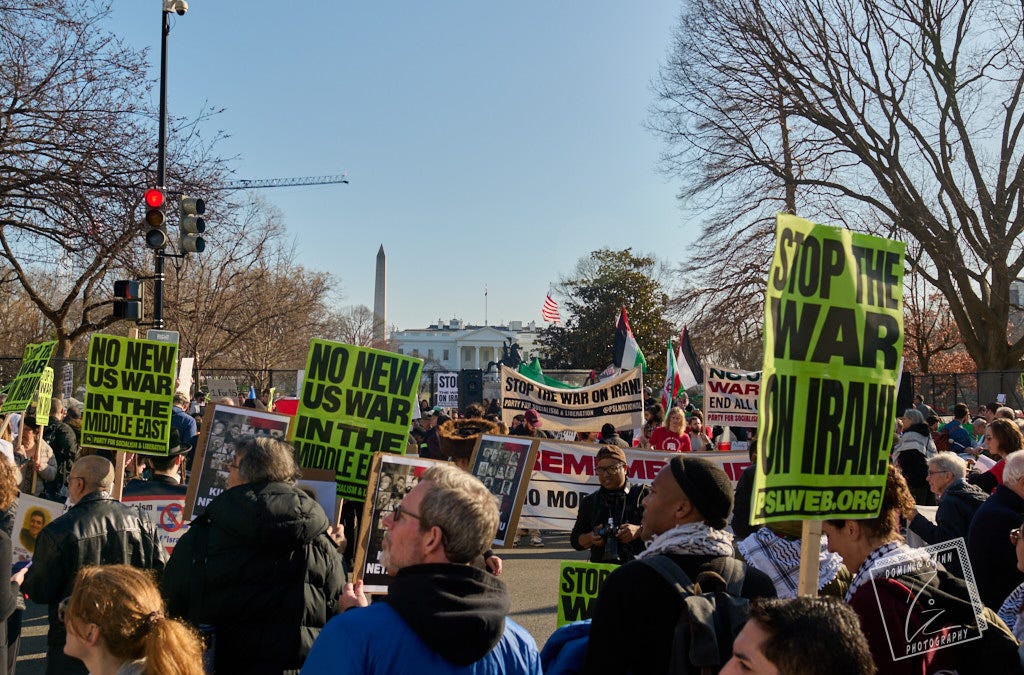 People in DC Protested Everything This Weekend, But Mostly Trump's New Idiot War In Iran