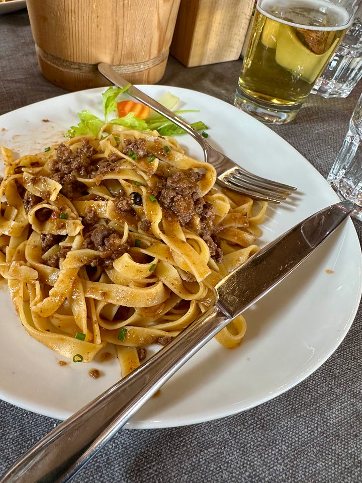 Lunch on a mountain pass: Chalet Isabella