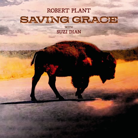 Album cover for Robert Plant's Saving Grace album depicting an American bison