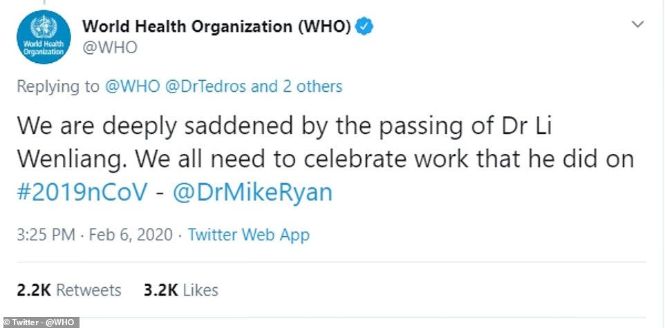 China pledges thorough investigation after anger simmers over coronavirus whistle-blower's death | NewFortuneTimes.com China pledges thorough investigation after anger simmers over coronavirus whistle-blower's death | NewFortuneTimes.com