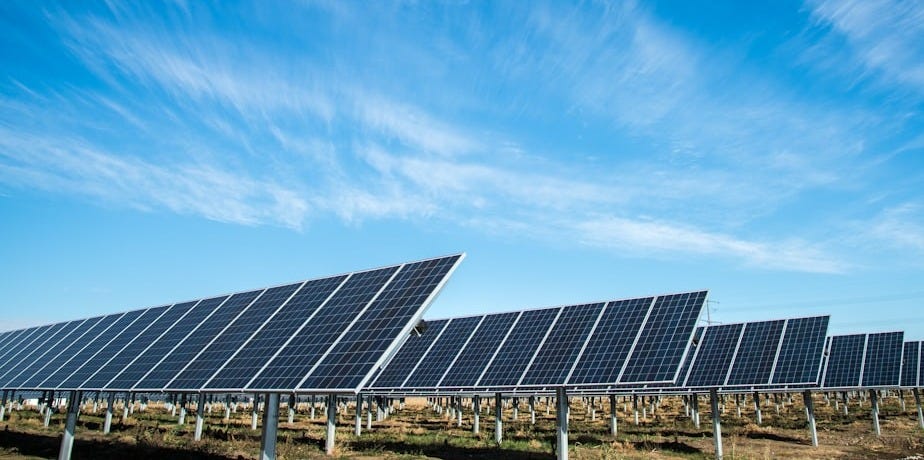 solar panel under blue sky