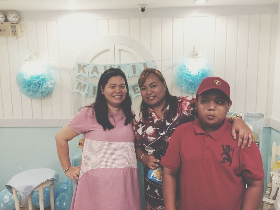 Photo with our cousin during our Stacy’s BGC baby shower