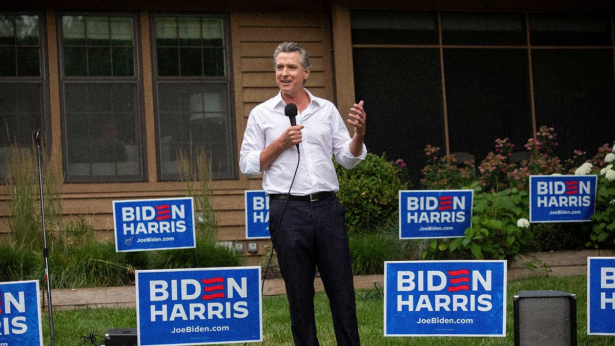 What is Gavin Newsom doing?