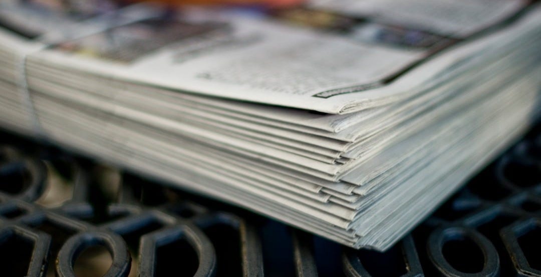 pile of newspapers