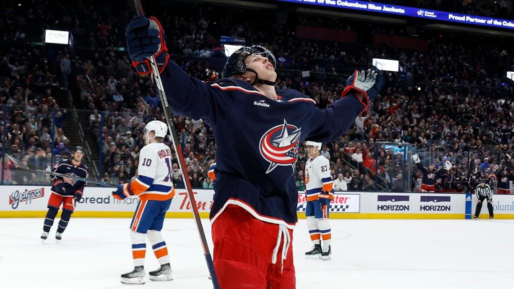 Can you believe it? Kent Johnson finally scores a 'Michigan' goal