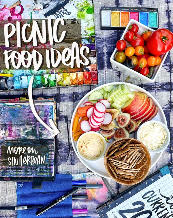 Picnic food ideas from Shutterbean! Easy, packable recipes that travel well. Recipes that are perfect for summer picnics, outdoor lunches, road trips, and park days. Make-ahead picnic recipes you’ll love!