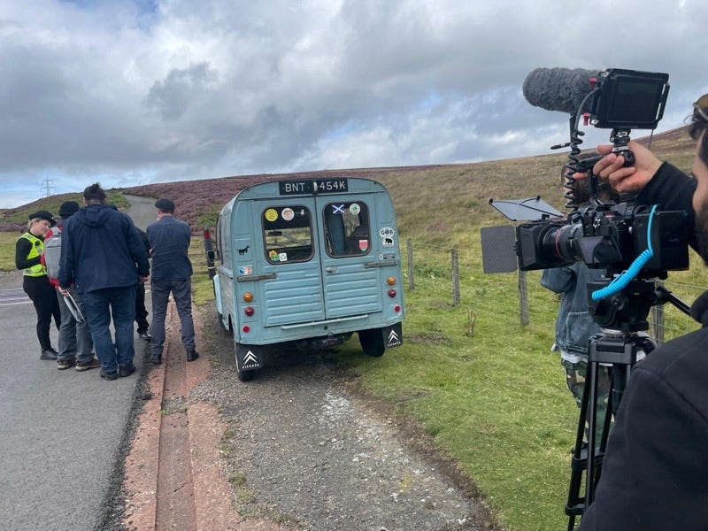 On set of Hard Travelling