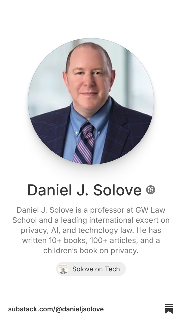 Daniel J. Solove | Substack