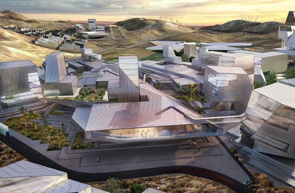 A rendering of what this blockchain-based community might become.
