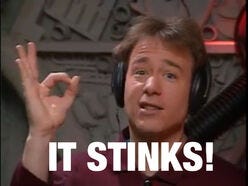 Joel Robinson on Mystery Science Theater 3000 says it stinks