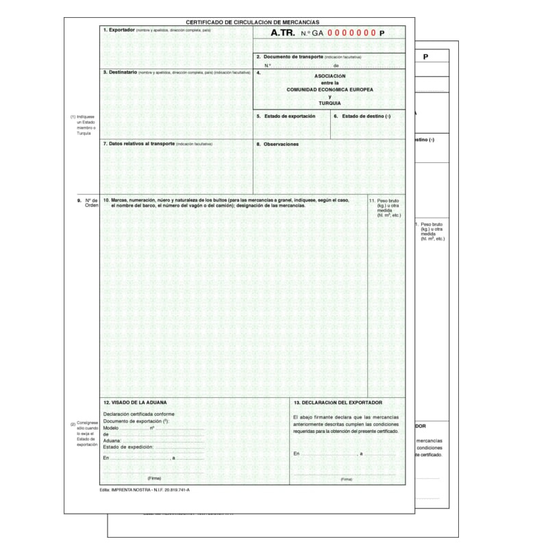 documento de transporte ATR