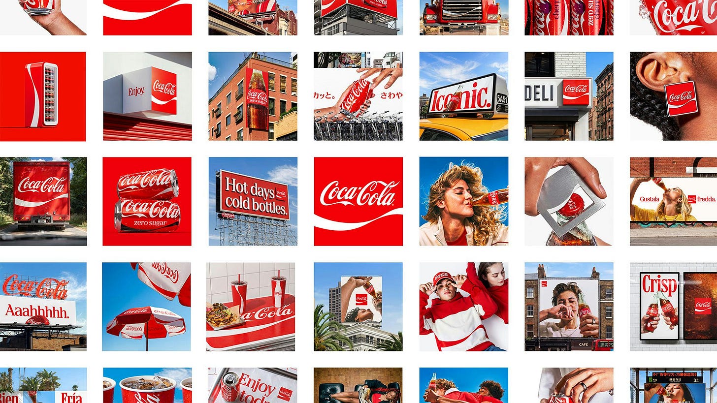 Coca-Cola visual refresh mosaic