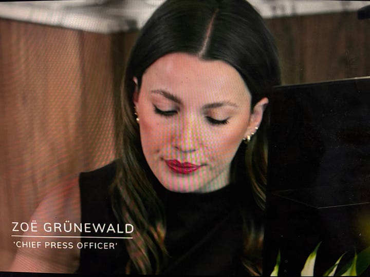 Me playing 'chief press officer'. Thankfully this is not my actual job.