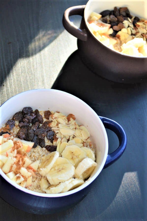 overnight bulgur with fruits