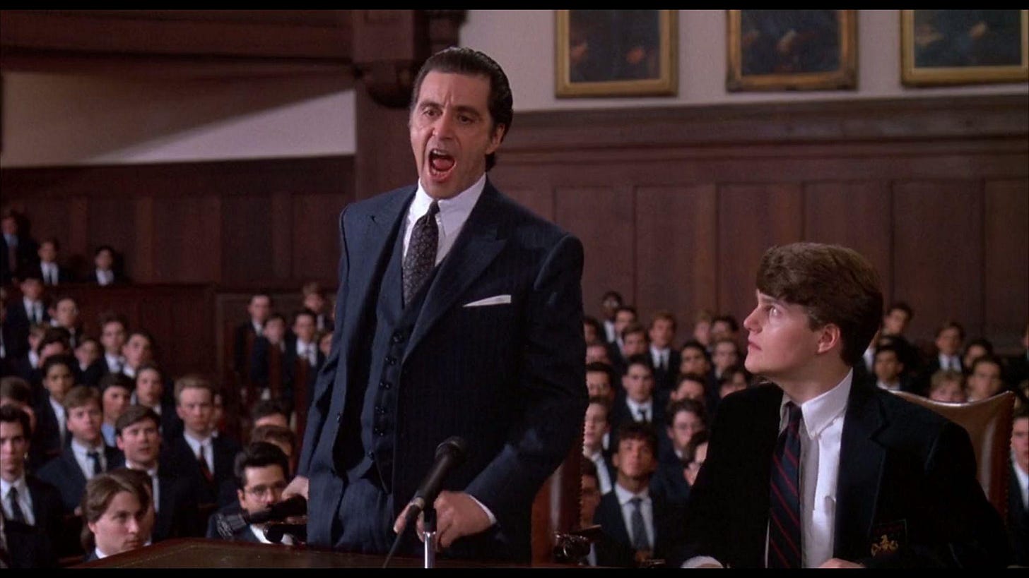 al pacino in scent of woman gives speech about leaders created at university al pacino in scent of woman gives speech about leaders created at university