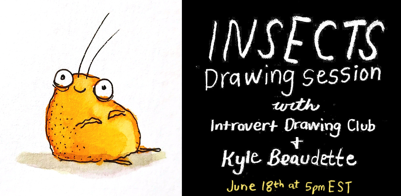insects drawing session with Kyle Beaudette