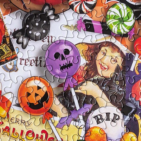 White Mountain Trick or Treat Jigsaw Puzzle
