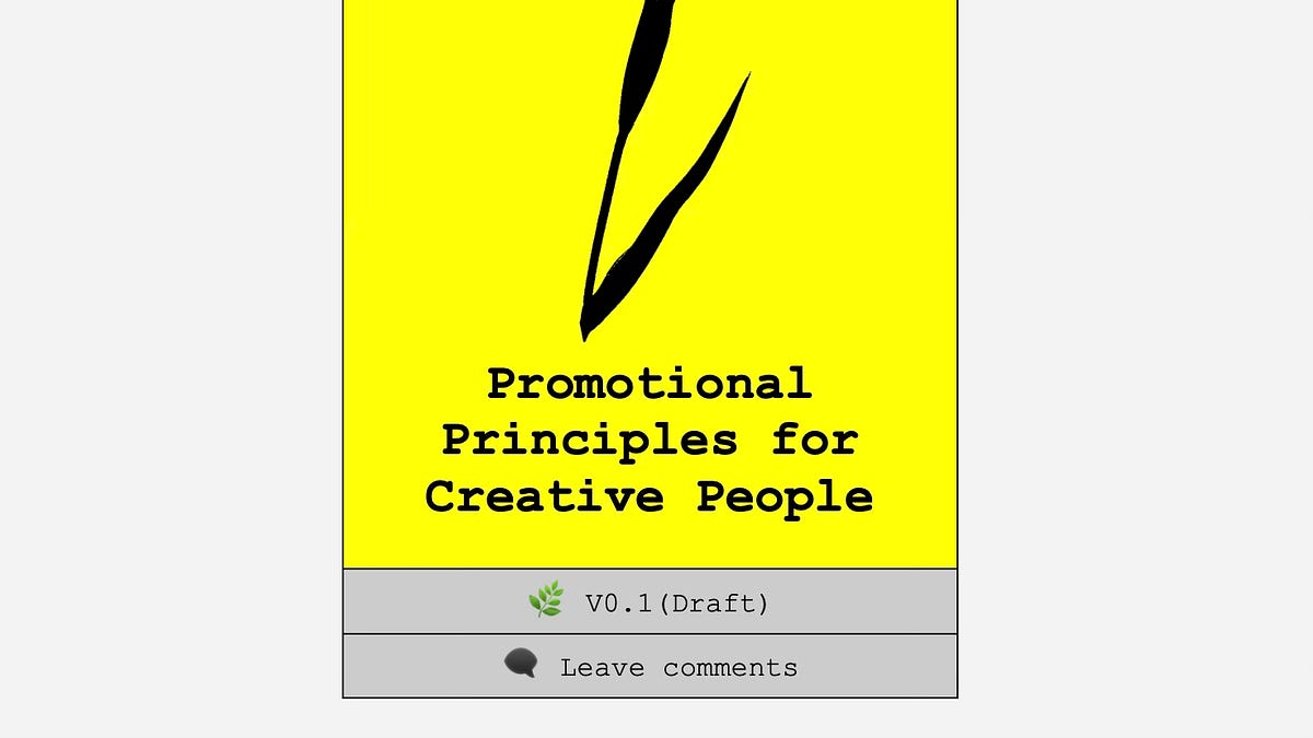 Promotional principles for creative people 