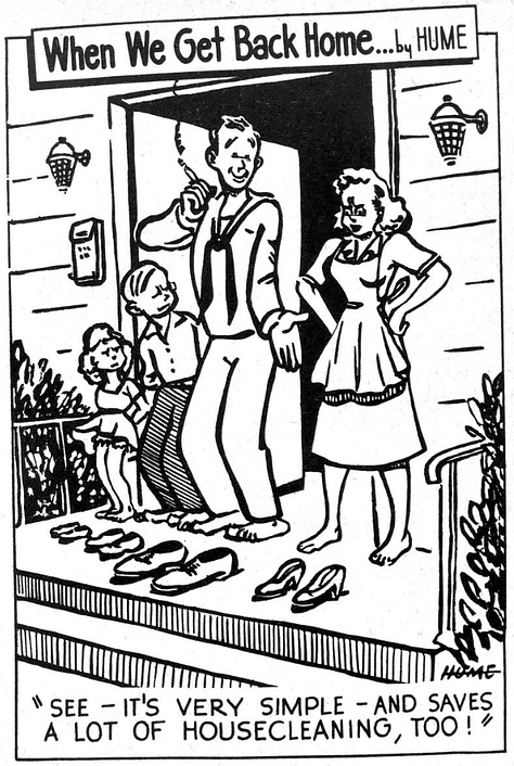 Cartoon photos of GIs.