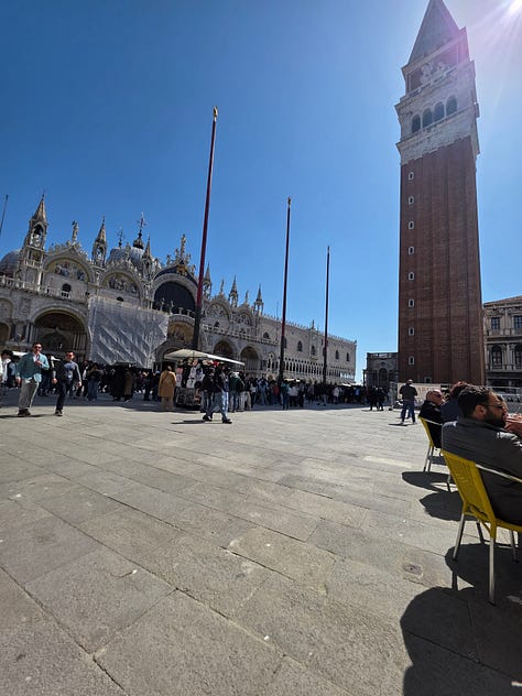 Three photos of the Venice sights