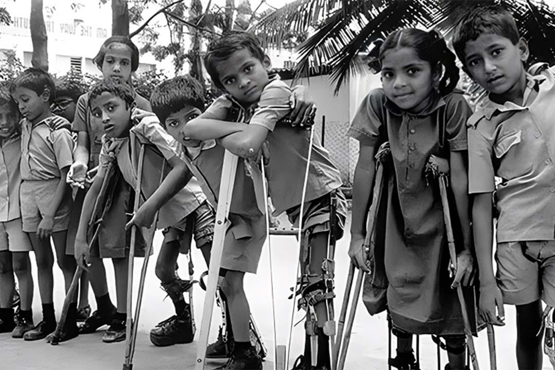 Children suffering of polio. Credit: Polio Eradication Initiative