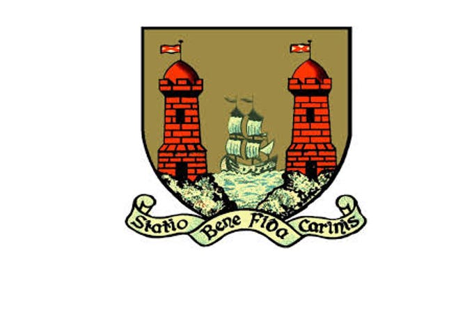 Statio bene fida carinis, a safe harbour for ships is the Cork Motto ... Statio bene fida carinis, a safe harbour for ships is the Cork Motto ...