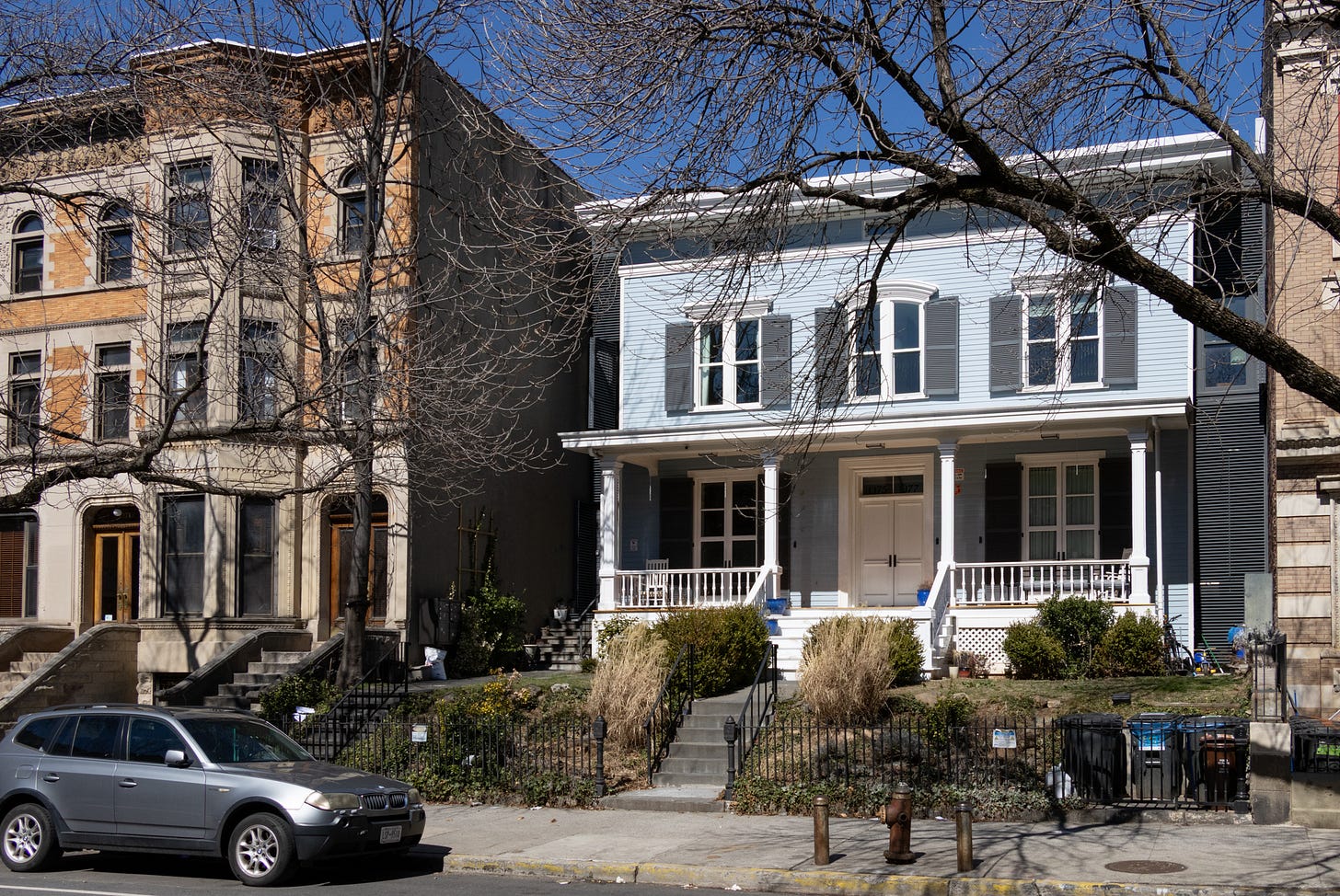 crown heights - wood frame house painted blue