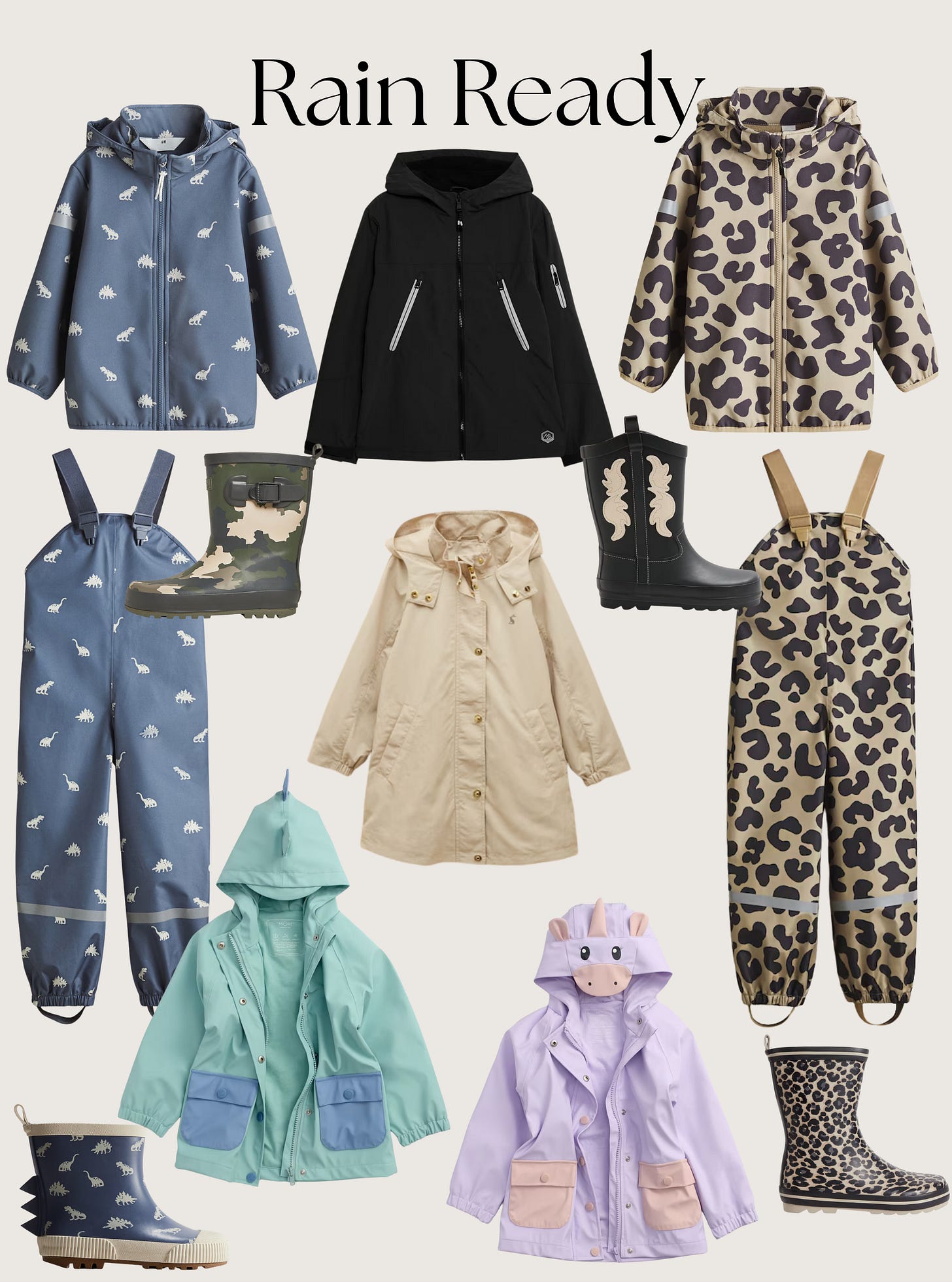 Rain ready kids wear by Louise Boyce