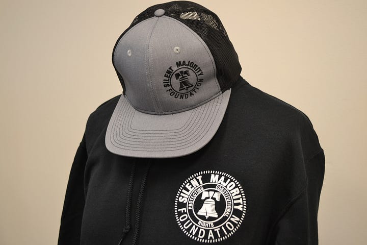 Silent Majority Foundation Logo Trucker Hat Gray/Black