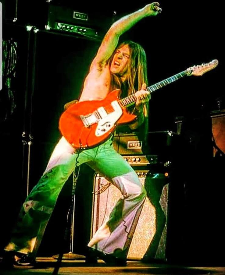 Mark Farner of Grand Funk Railroad playing his Micro Frets Signature